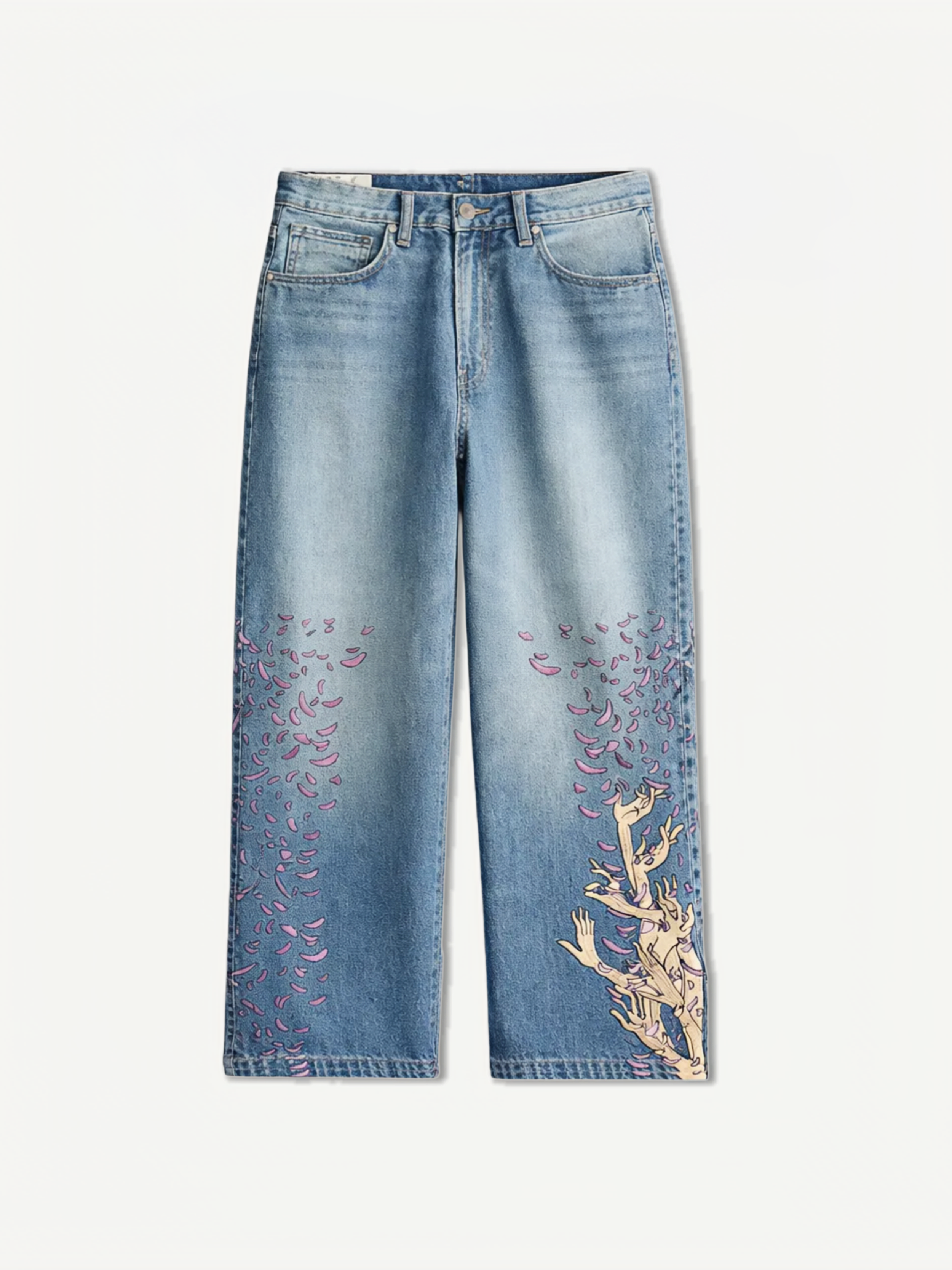 FALLING PETAL WIDE DENIM