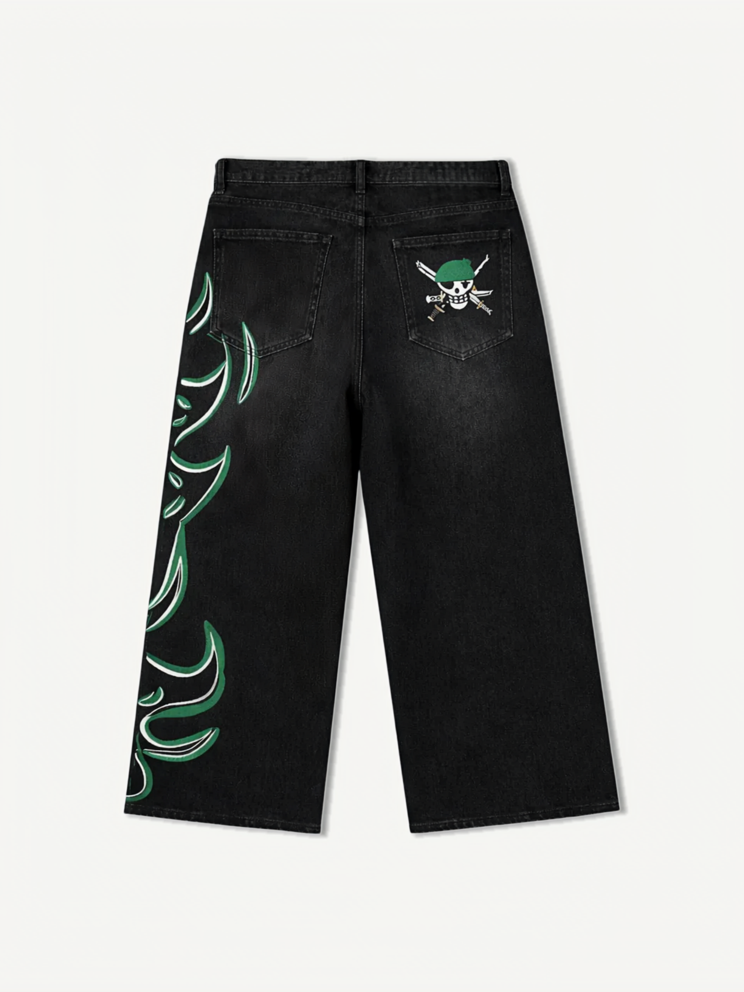 THREE SWORD PIRATE WIDE LEG DENIM
