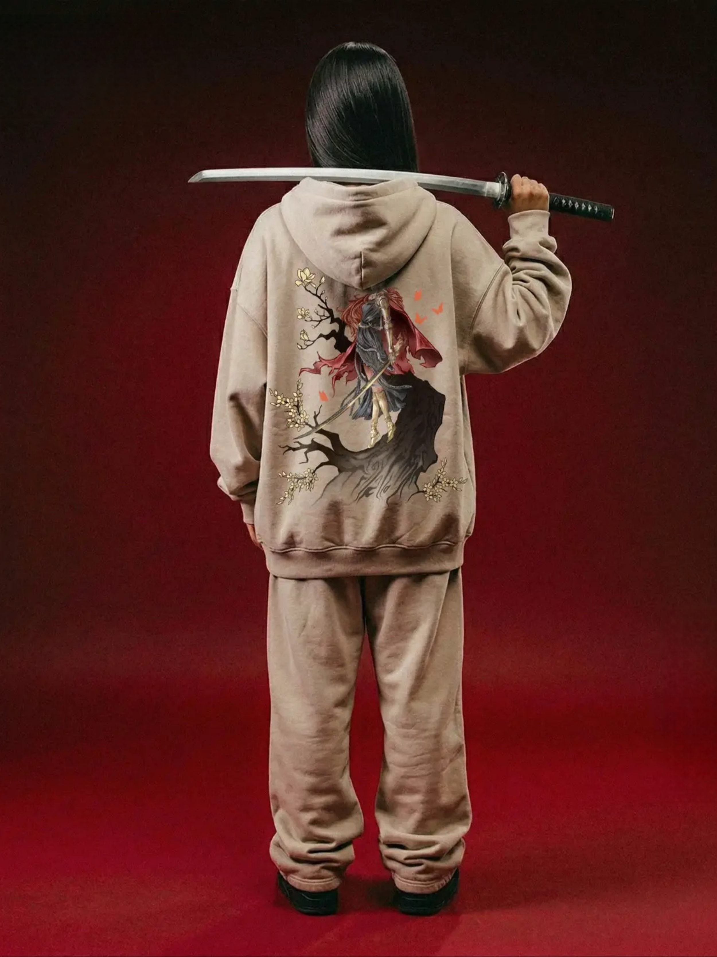 SCARLET BLOOM HOODIE