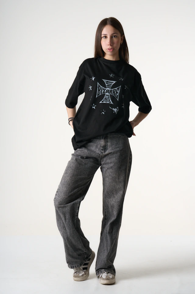 Vintage Cross Star Cropped Tee