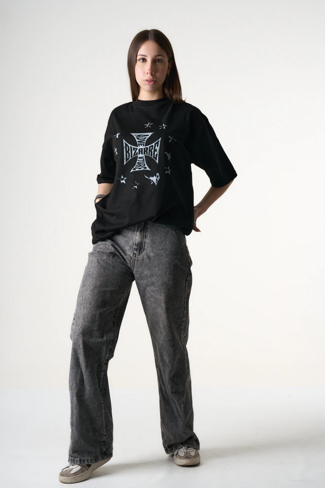Vintage Cross Star Cropped Tee