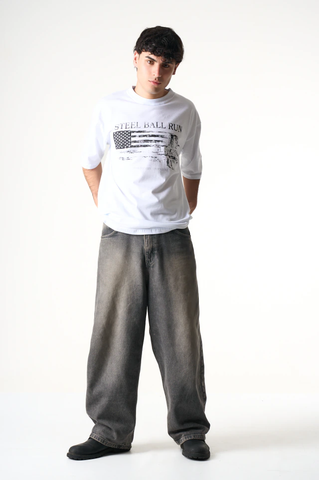 Western Frontier Vintage Flag Cropped Tee