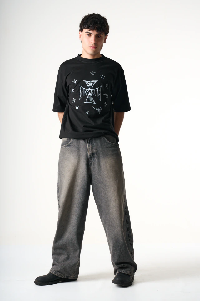 Vintage Cross Star Cropped Tee