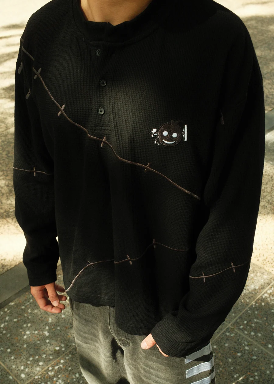 THREE STITCH HENLEY