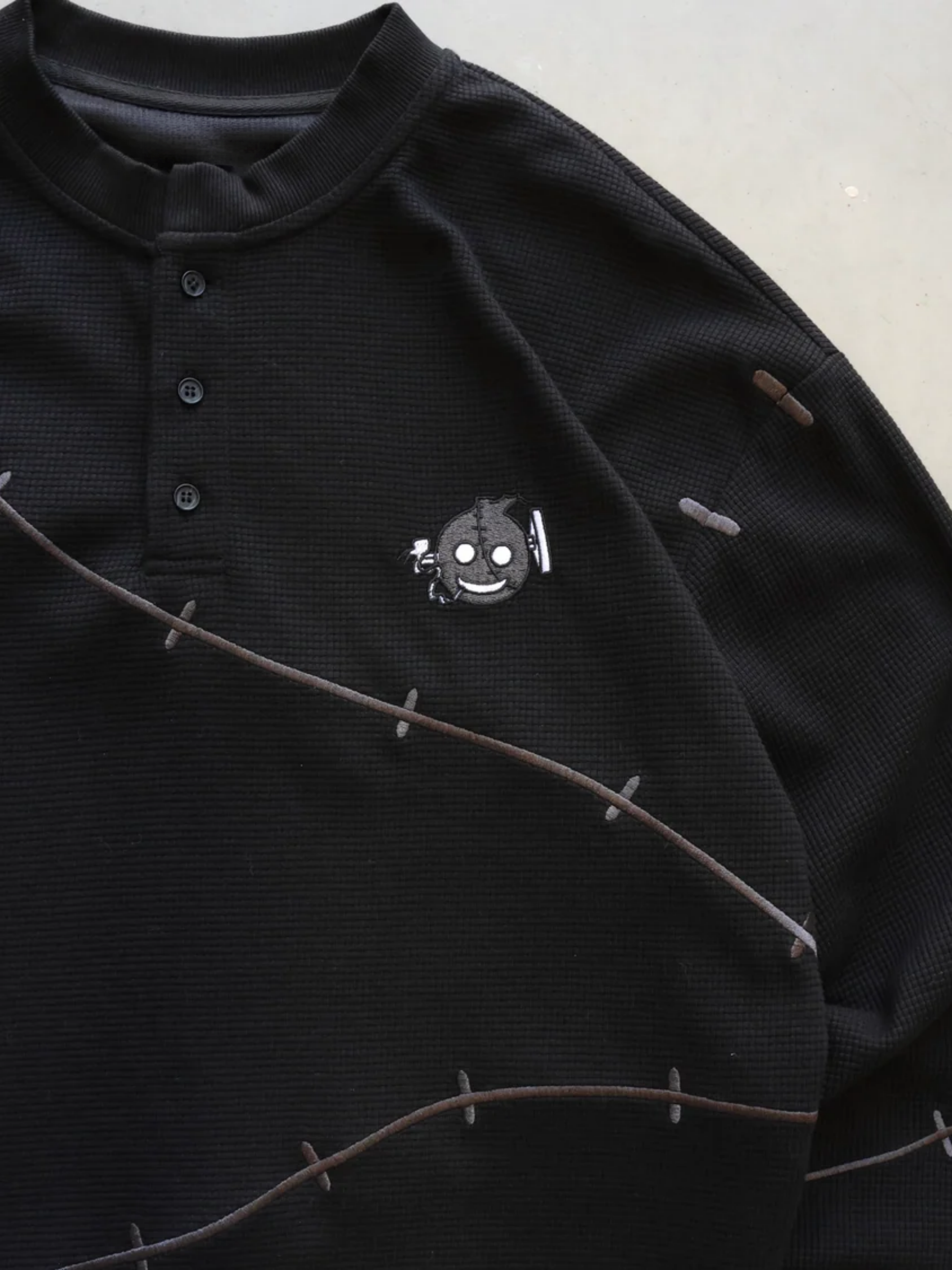 THREE STITCH HENLEY