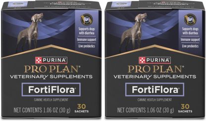 Purina Pro Plan Veterinary Supplements FortiFlora Probiotic Powder for Dogs, Daily Support for Digestive and Immune Health and Occasional Diarrhea
