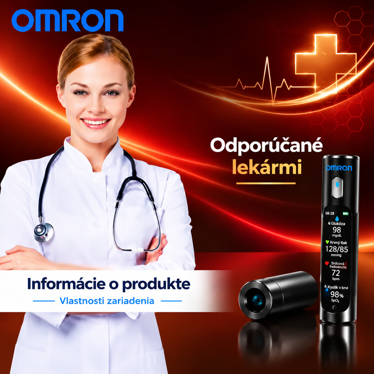 🚀 Prelomová novinka od Omron Healthcare pre rok 2027🔥Najnovšie inteligentné neinvazívne zariadenie na meranie hladiny glukózy v krvi – s deklarovanou presnosťou až 99,9 %.