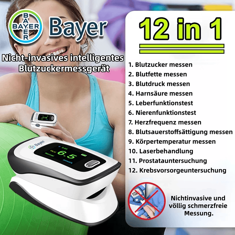 🌈Zeitlich begrenztes Angebot: 50% Rabatt🔥【12-in-1】Das neueste nicht-invasive Blutzuckermessgerät von Bayer - intelligente Gesundheitsüberwachung ohne Nadeln.