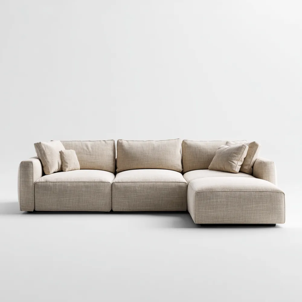 Divano angolare 300x150x85 cm - Beige - Design contemporaneo