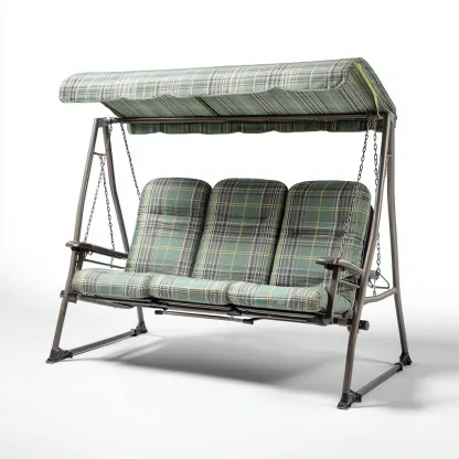 Balancelle de jardin Métal-Tissu 200x125x170 cm - Vert - Style classique-Homigetio