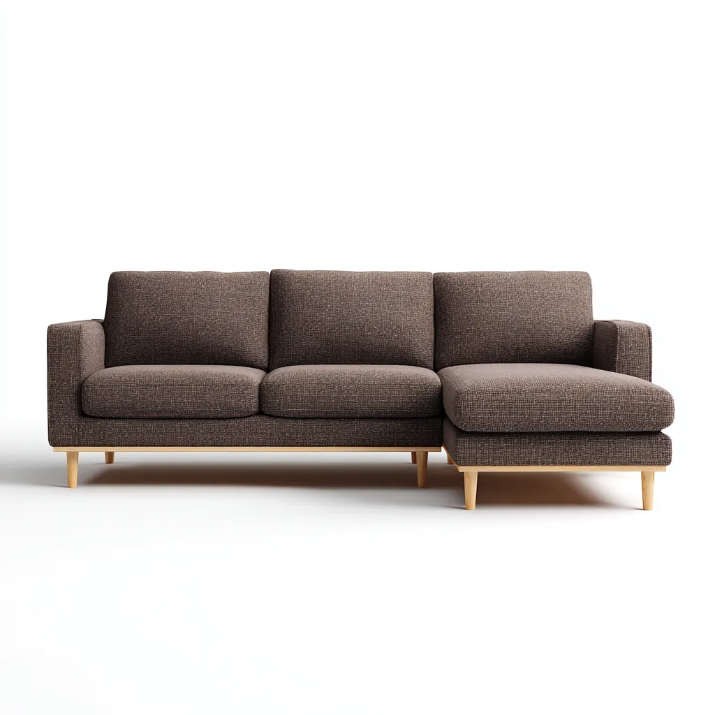 Canapé d'angle tissu marron 270x150x85 cm - design moderne - confortable-Homigetio