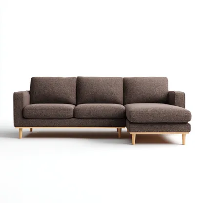 Canapé d'angle tissu marron 270x150x85 cm - design moderne - confortable-Homigetio