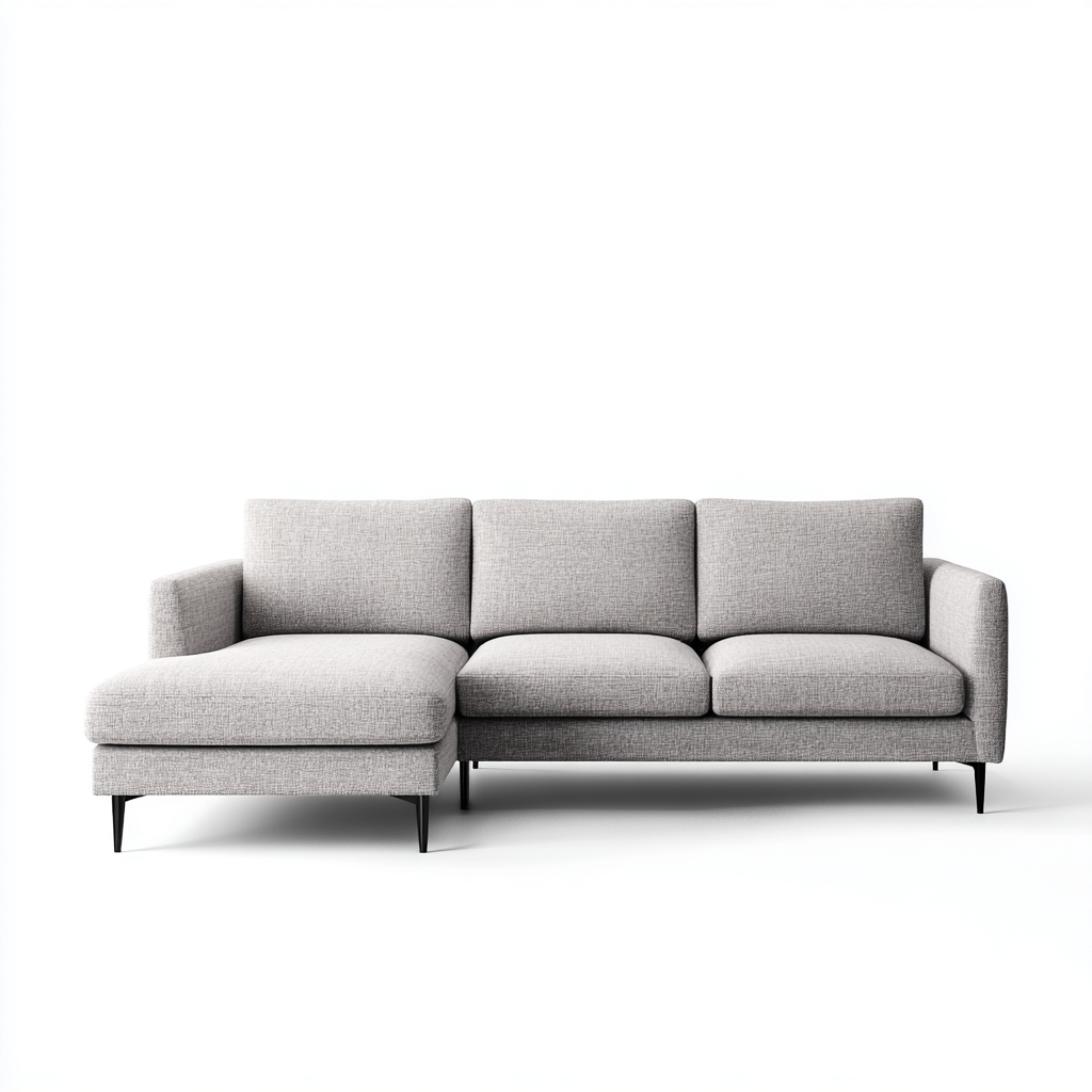 Canapé d'angle Tissu 250x160x85 cm - Gris clair - Design moderne-Homigetio