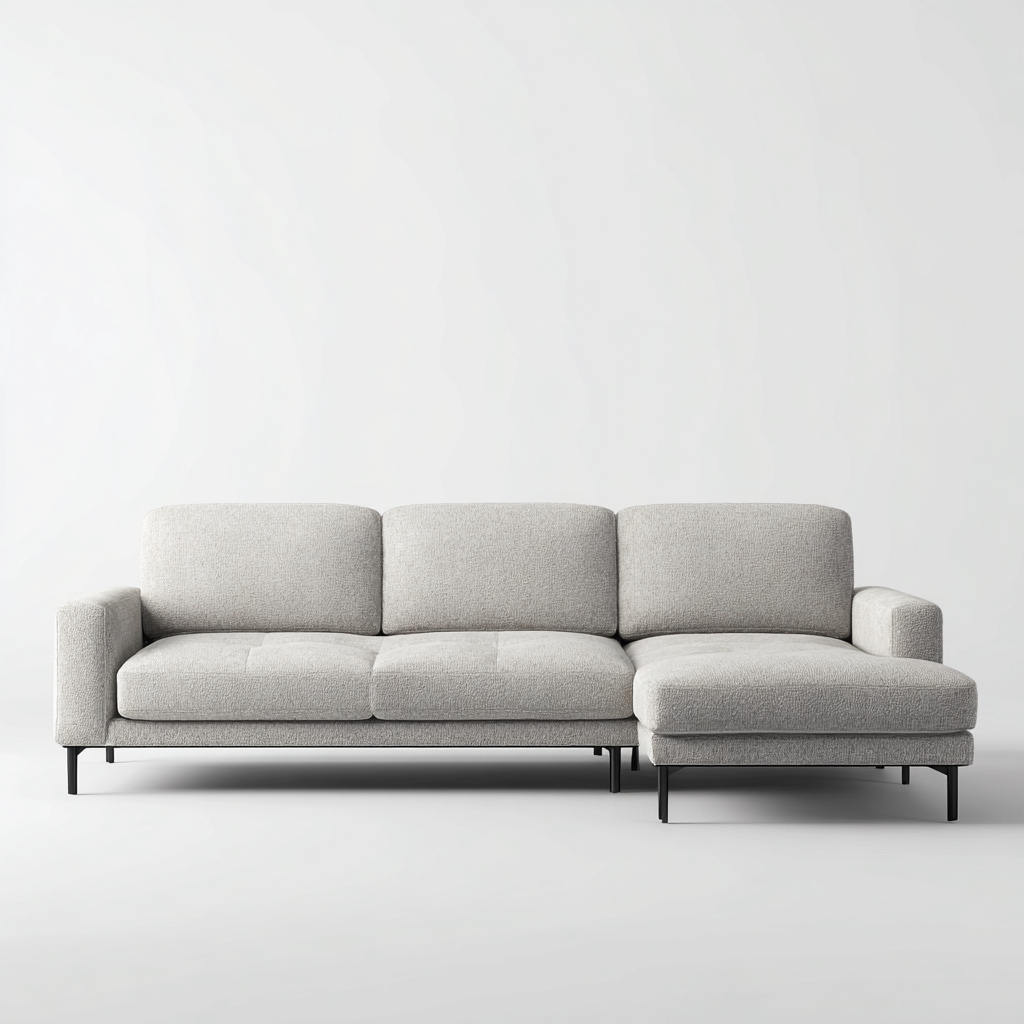 Canapé d'angle Tissu 260x160x85 cm - Gris clair - Design moderne-Homigetio