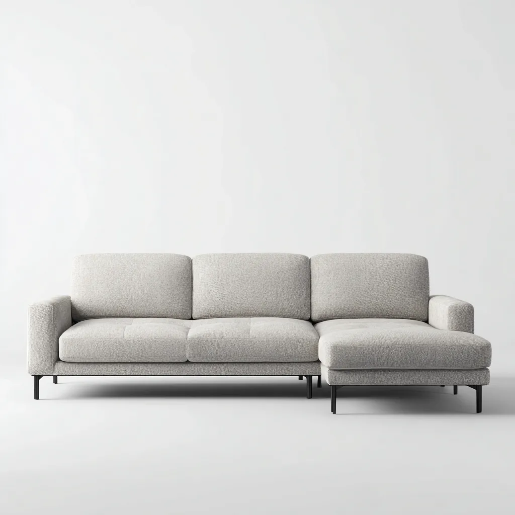 Canapé d'angle Tissu 260x160x85 cm - Gris clair - Design moderne-Homigetio