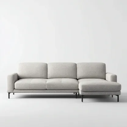 Canapé d'angle Tissu 260x160x85 cm - Gris clair - Design moderne-Homigetio