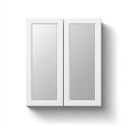 Rangement de salle de bain mural miroir blanc 60x15x70 cm - design moderne-Homigetio