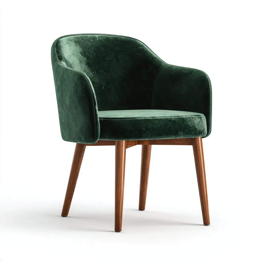 Fauteuil tissu velours 65x60x80 cm - vert foncé - design moderne adapté au salon-Homigetio