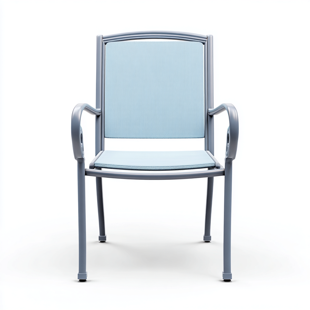 Fauteuil de jardin Métal-Tissu 62x58x88 cm - Bleu - Style moderne-Homigetio
