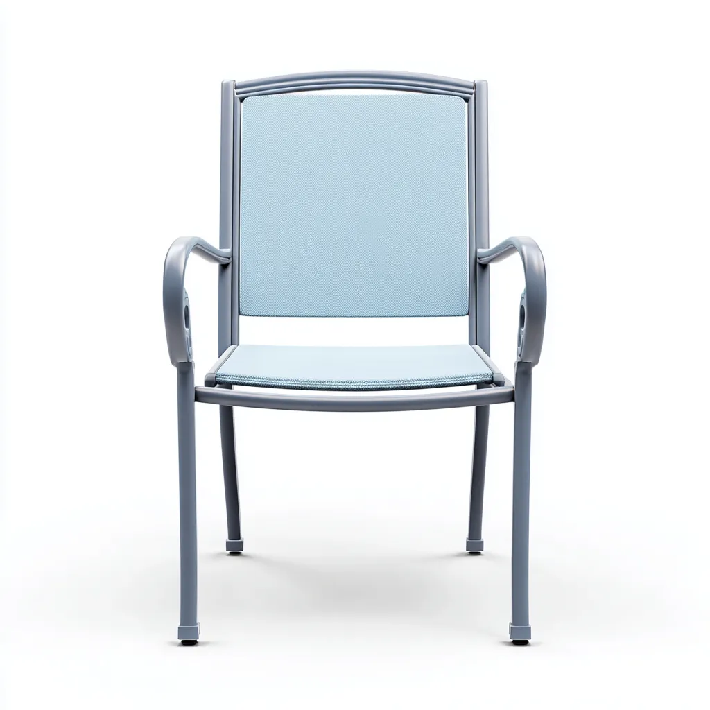 Fauteuil de jardin Métal-Tissu 62x58x88 cm - Bleu - Style moderne-Homigetio