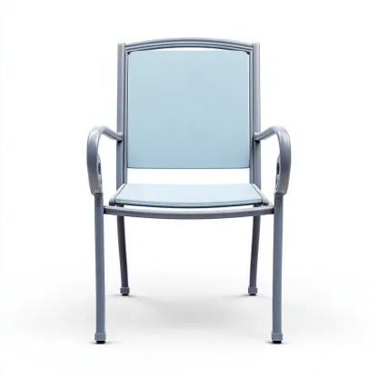 Fauteuil de jardin Métal-Tissu 62x58x88 cm - Bleu - Style moderne-Homigetio