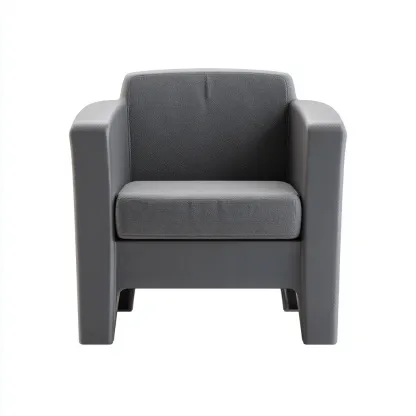 Fauteuil de jardin Plastique-Tissu 75x70x80 cm - Gris - Style moderne-Homigetio