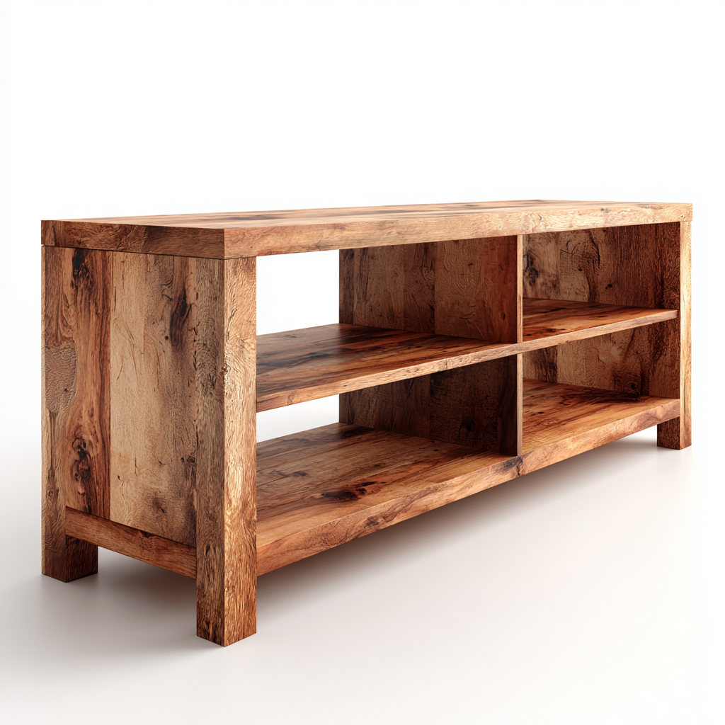 Meuble TV 150x40x55 cm - bois - design moderne adapté au salon-Homigetio