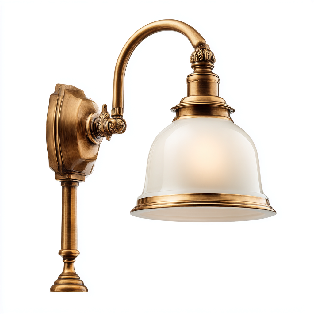 Applique murale Métal-Verre 25x18x32 cm - Or - Style classique-Homigetio