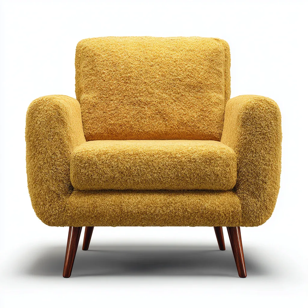 Fauteuil 78x80x88 cm - jaune - design moderne adapté au salon-Homigetio