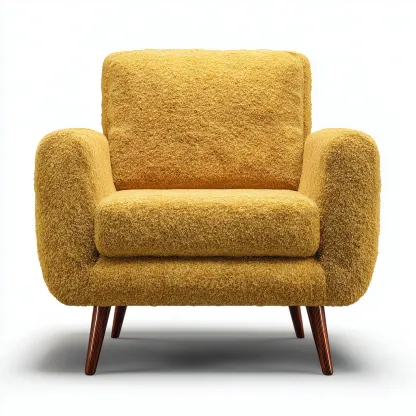 Fauteuil 78x80x88 cm - jaune - design moderne adapté au salon-Homigetio
