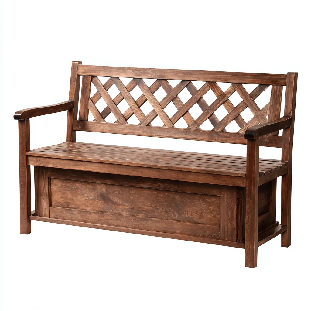Banc de jardin-bois-130x55x95 cm-marron-design moderne-Homigetio