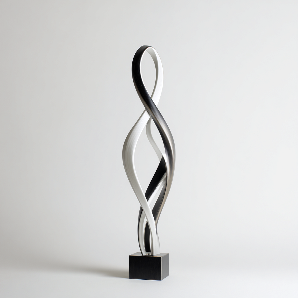 Lampadaire Métal-Résine 25x25x160 cm - Noir-Blanc - Style contemporain-Homigetio