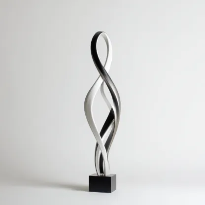 Lampadaire Métal-Résine 25x25x160 cm - Noir-Blanc - Style contemporain-Homigetio