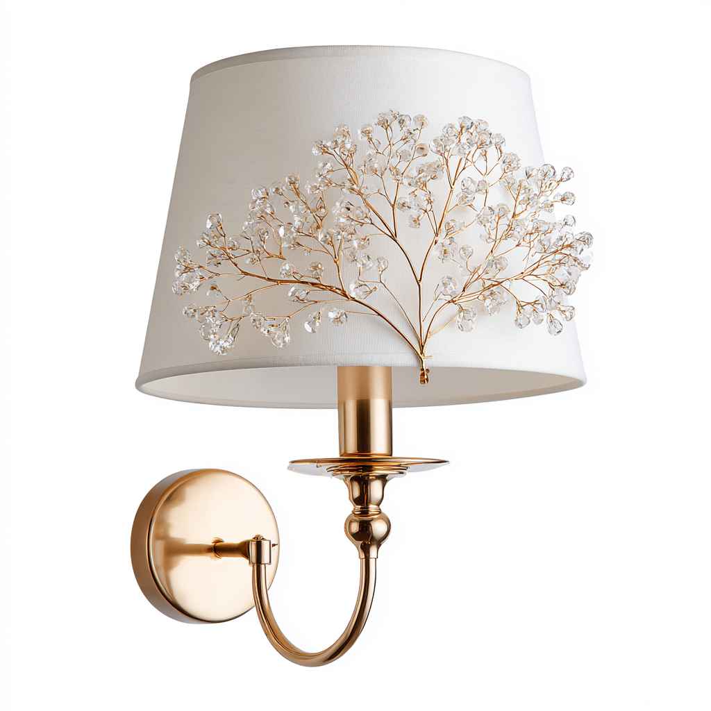 Applique murale - métal 25x18x32 cm - or-blanc - style moderne-Homigetio