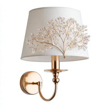 Applique murale - métal 25x18x32 cm - or-blanc - style moderne-Homigetio