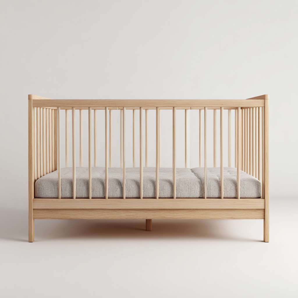 Lit bébé Bois 125x65x85 cm - Bois clair - Style moderne-Homigetio