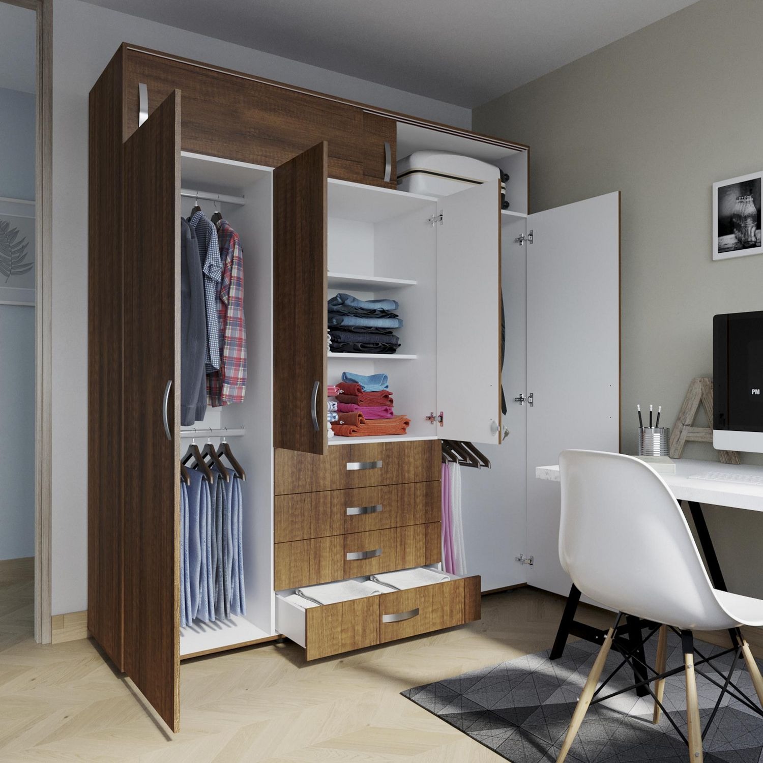 Armario Dual V2 200x180x49.9cm Caramelo