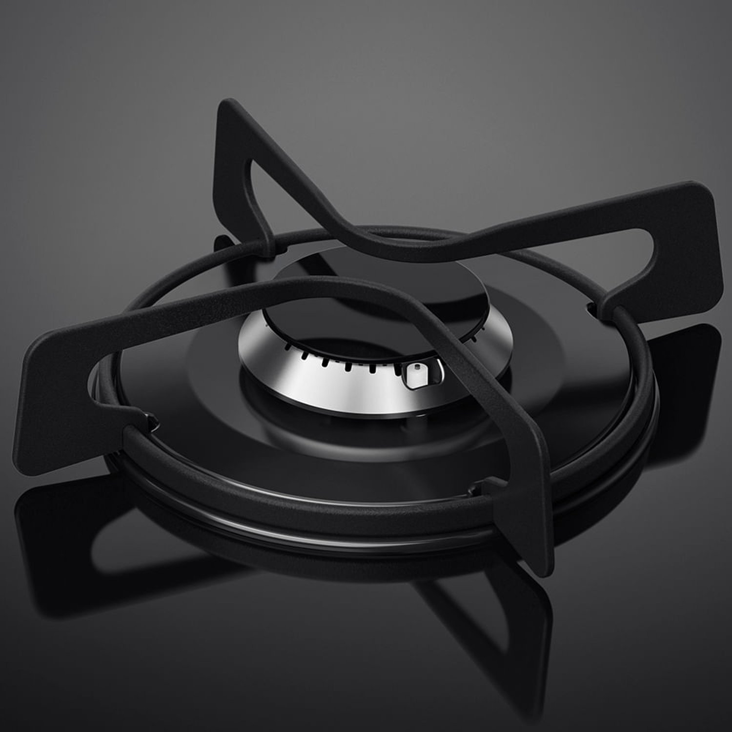 Cocina  con Vidrio Templado de 5 Quemadores Negra 76GS-CL