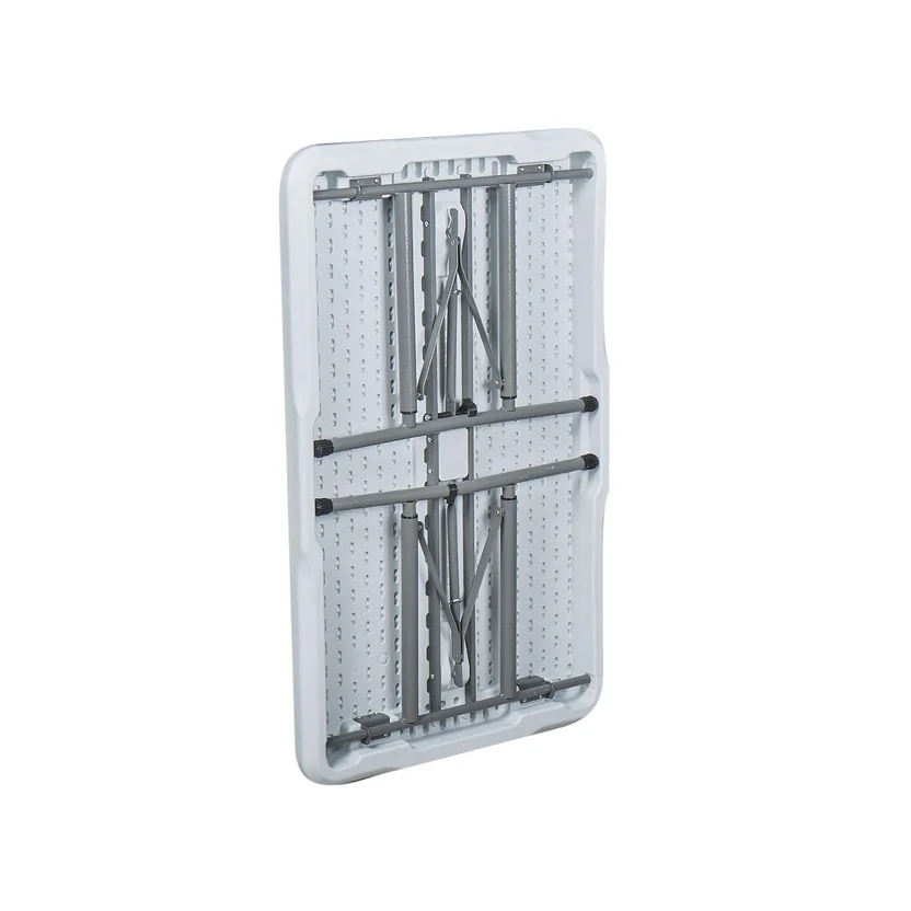 Juego Mesa Ext Dos Bancos Plegables Polietileno Blanco