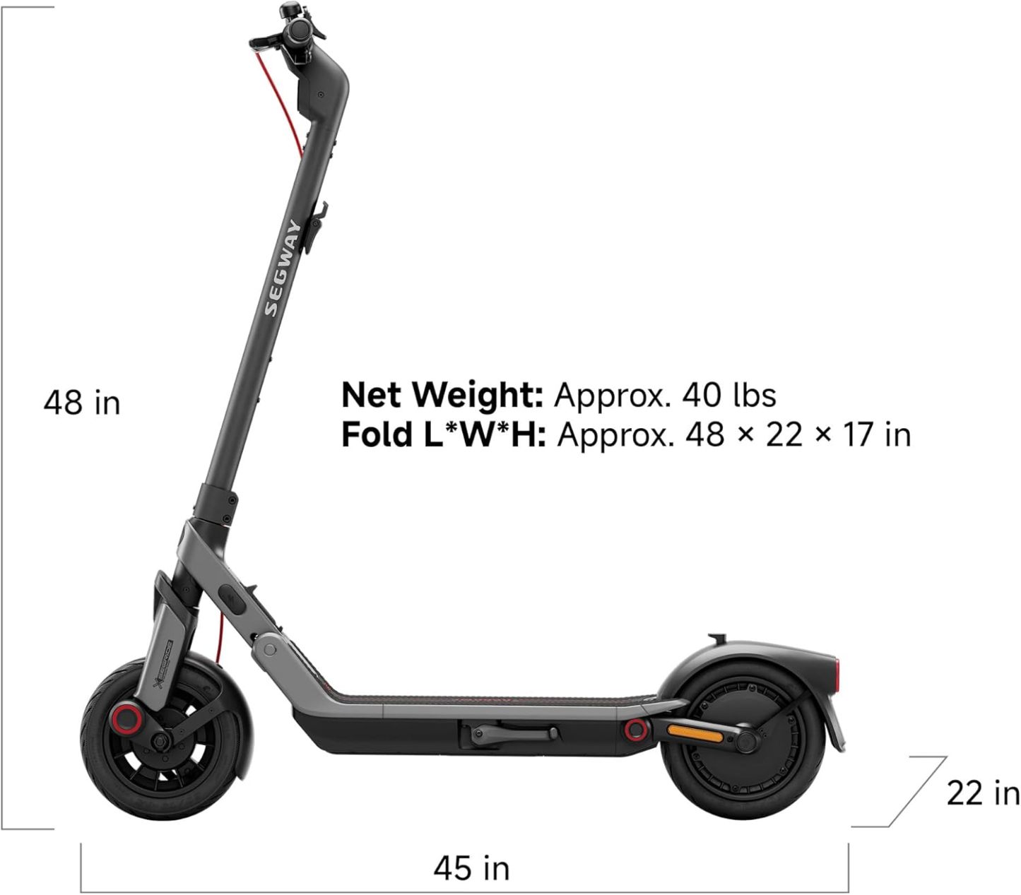 Scooter Eléctrico Plegable, Motor 800W Potencia Máxima, Autonomía de hasta 55Km, Velocidad Máxima de 30Km/h, Resistente a Salpicaduras IPX5, Compatible con App Negro