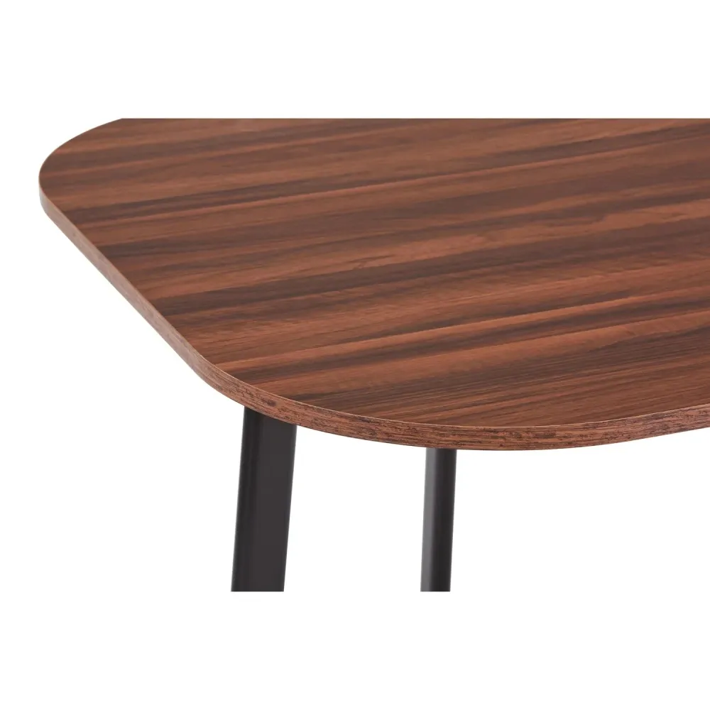 Juego de Comedor Nia 4 Sillas Mesa Cuadrada 90x75x90 cm Café/Negro