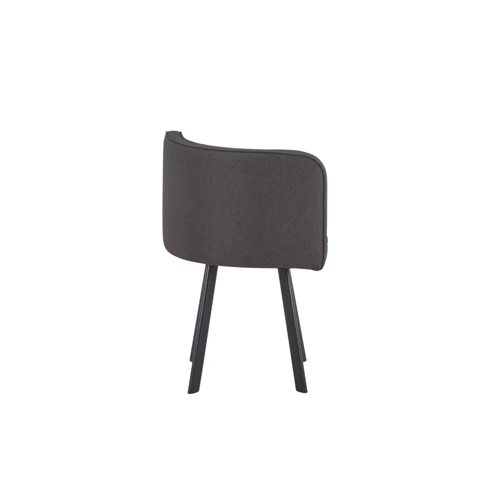 Juego de Comedor Nia 4 Sillas Mesa Cuadrada 90x75x90 cm Café/Negro
