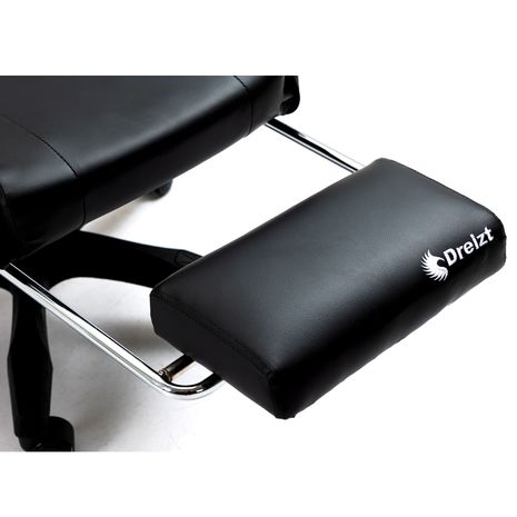 Silla Gamer Ergonómica Dreizt Shine Series Blanco/ Negro Con Posapies Reclinable