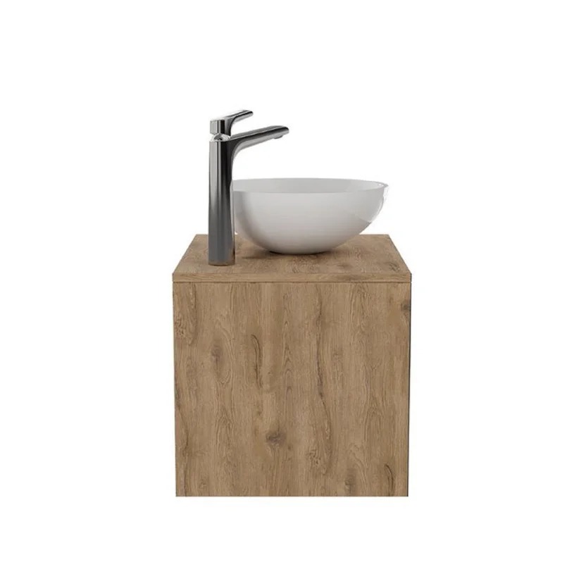 Combo Smart: Sanitario Smart Alongado Blanco De Una Pieza + Mueble Lisboa Plus 60 Cm Elevado Con Lavamanos Spazio + Grifería Monocontrol Alta Cascade Corona