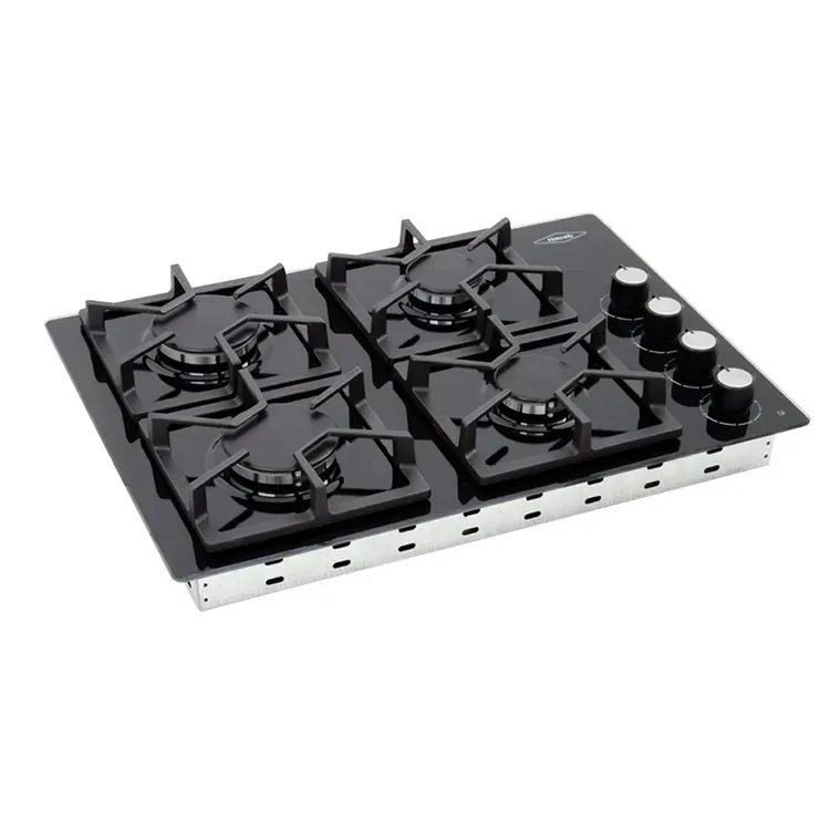 Estufa de empotrar 60cms 4 Puestos Gas Natural TANDOORI 6043 Negro