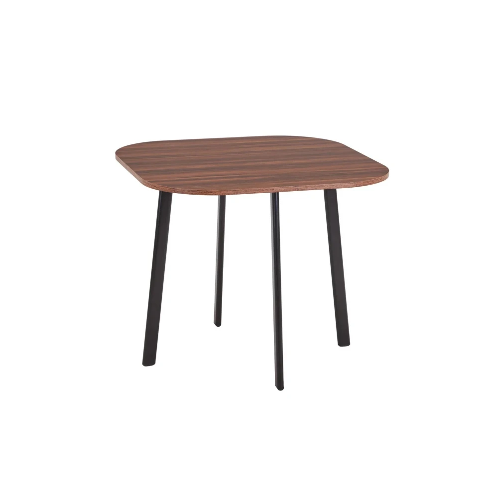 Juego de Comedor Nia 4 Sillas Mesa Cuadrada 90x75x90 cm Café/Negro