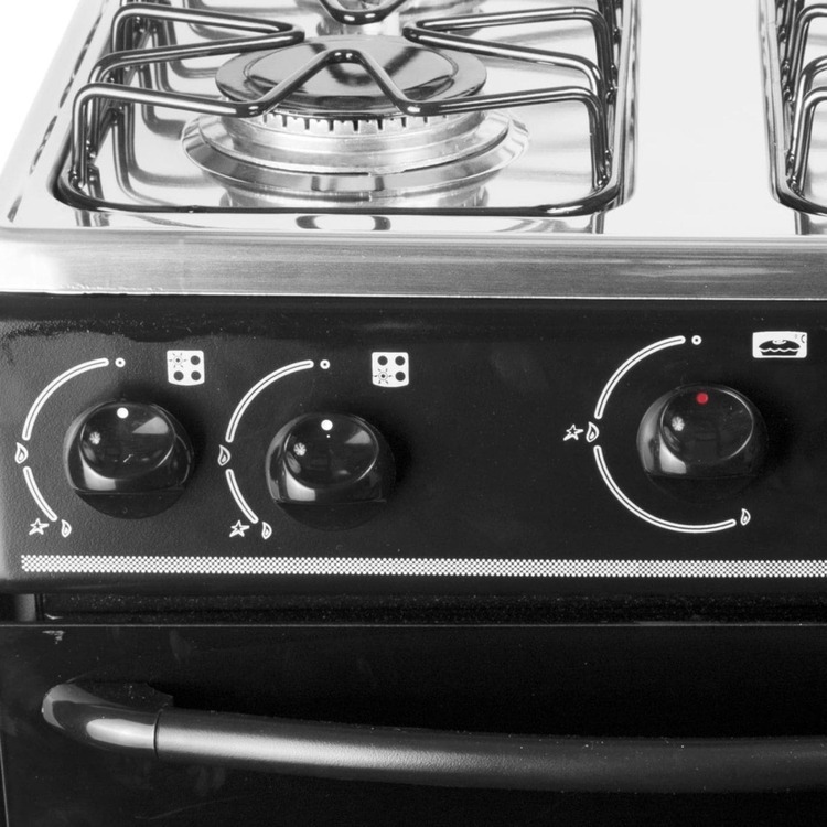 Estufa de Piso 4 Puestos Con Horno Gas Natural AT101-5 Negro