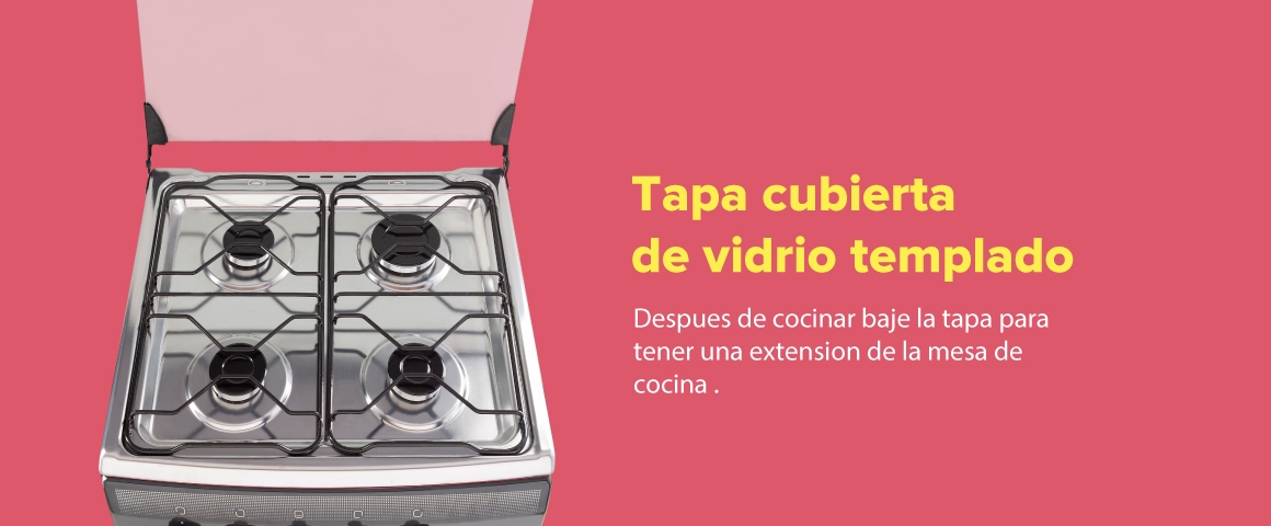 Tapa cubierta de vidrio templado