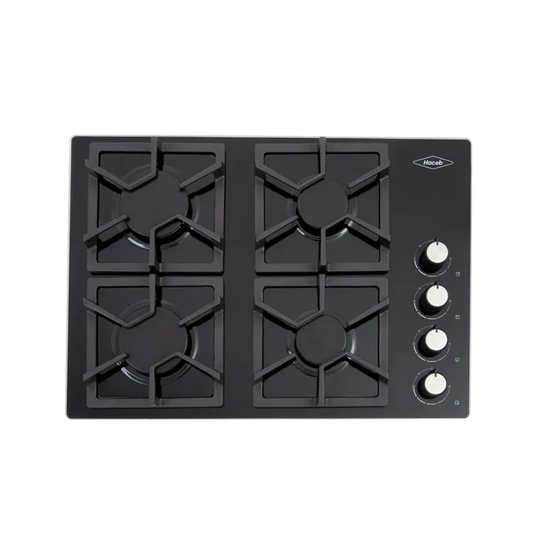 Estufa de empotrar 60cms 4 Puestos Gas Natural TANDOORI 6043 Negro