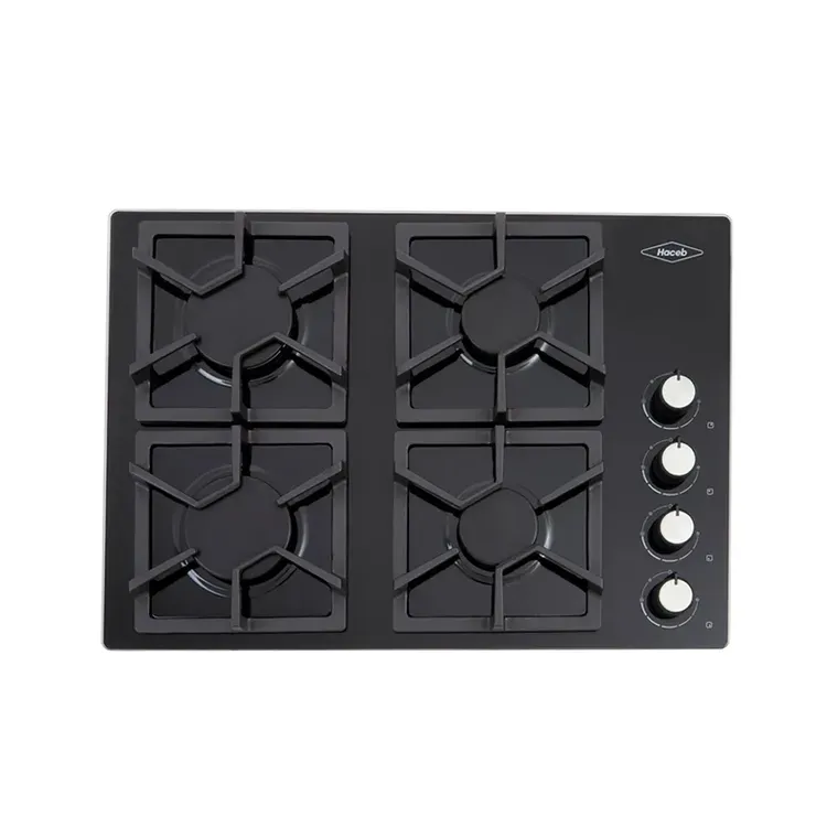 Estufa de empotrar 60cms 4 Puestos Gas Natural TANDOORI 6043 Negro